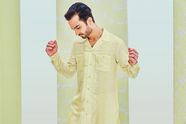 SAFARI COLLAR KURTA SET