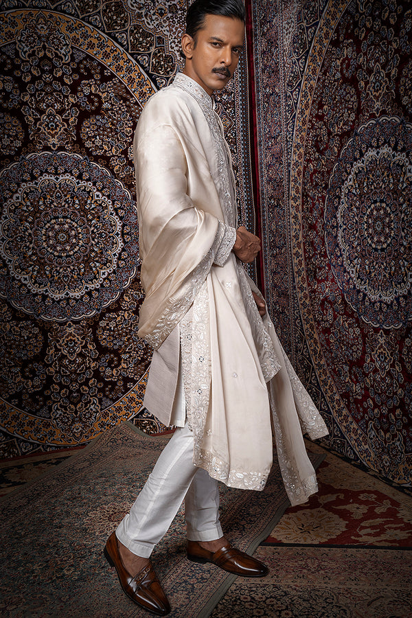 Exquisite Floral Sherwani Set