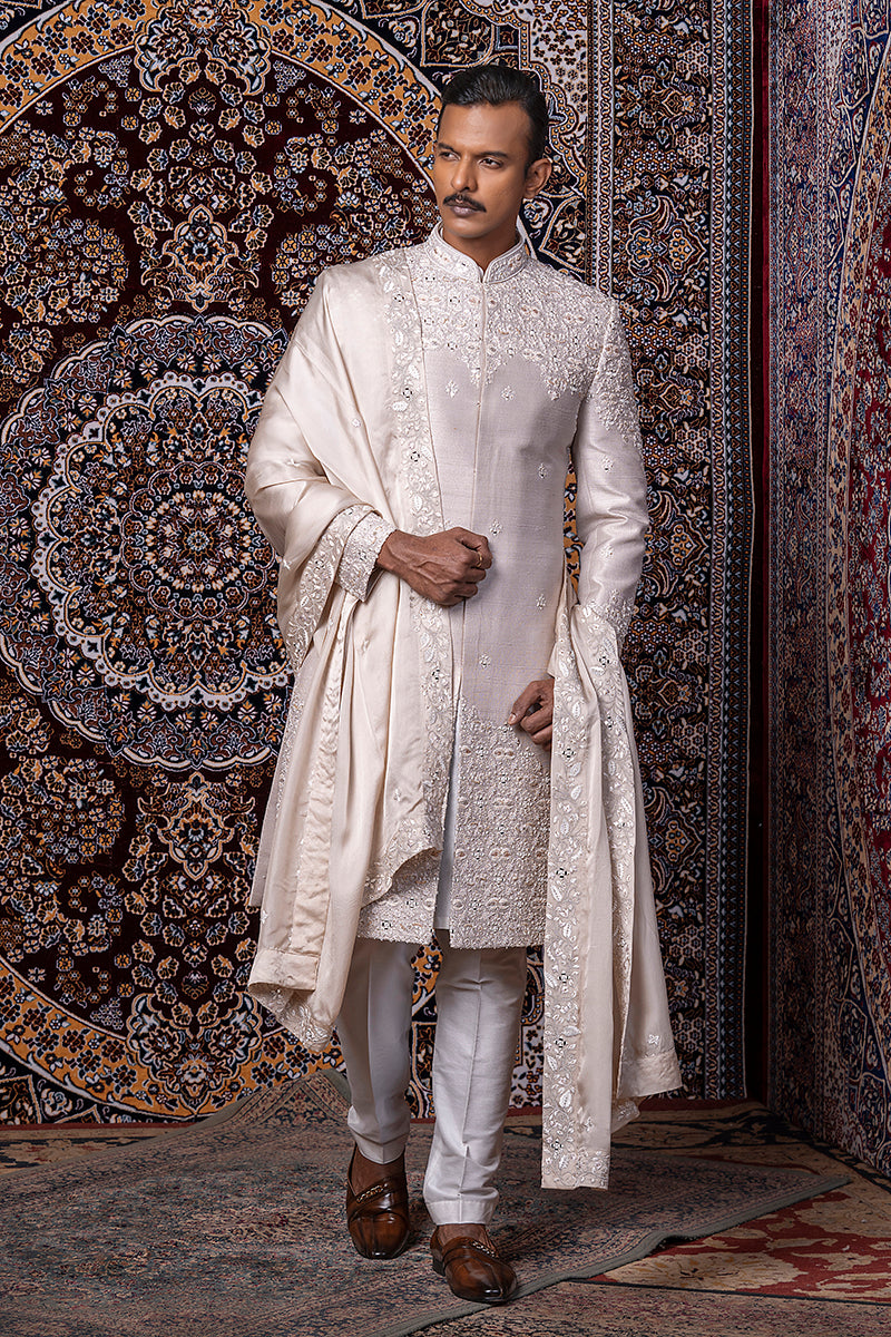 Exquisite Floral Sherwani Set