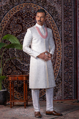 Pearlescent Ivory Sherwani