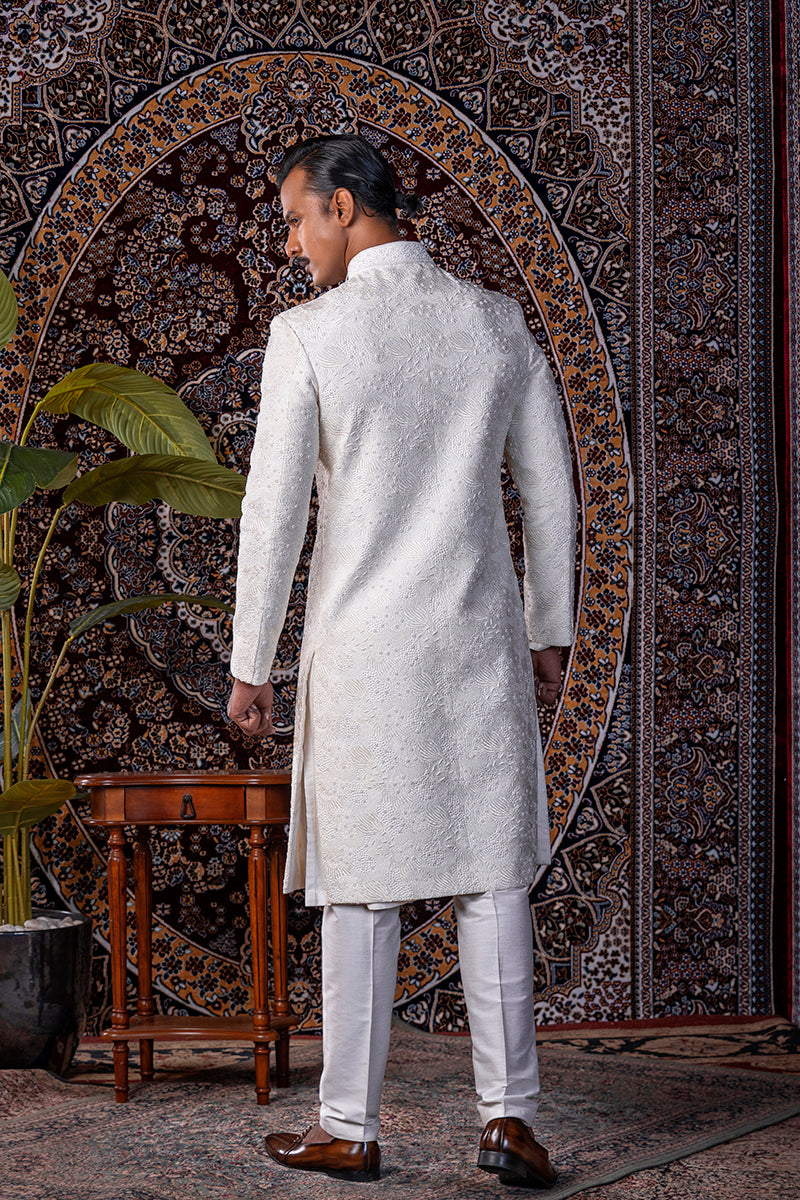 Pearlescent Ivory Sherwani