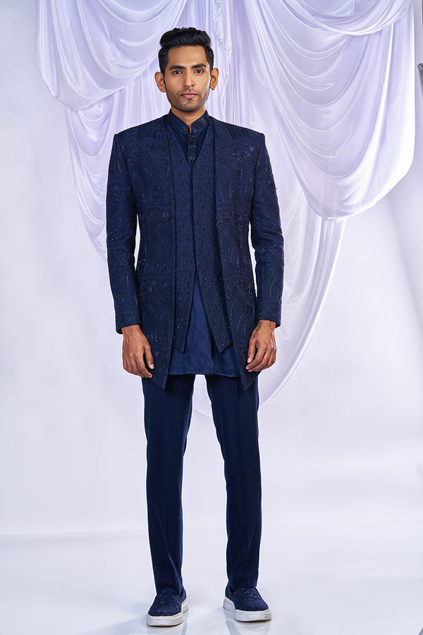Three Layered Indowestern Set