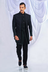 Black Starlight Indowestern Set
