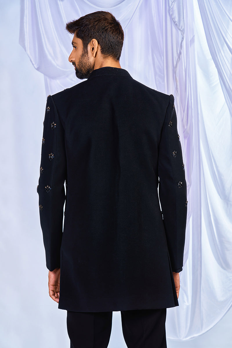 Classic Front Open Indowestern Set