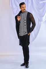 Draped Lapel  Indowestern Set