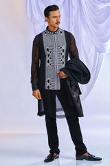 Draped Lapel  Indowestern Set