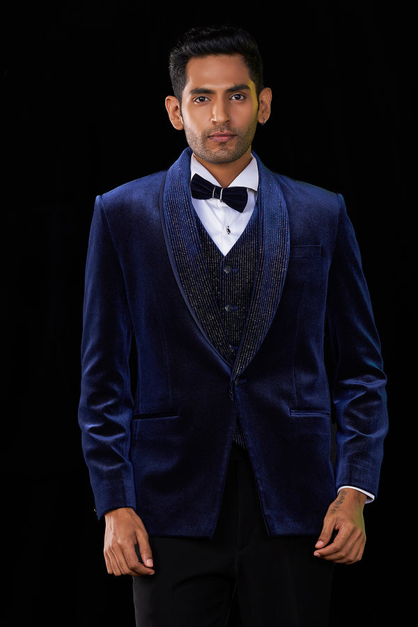 Blue Velvet Three Piece Suit