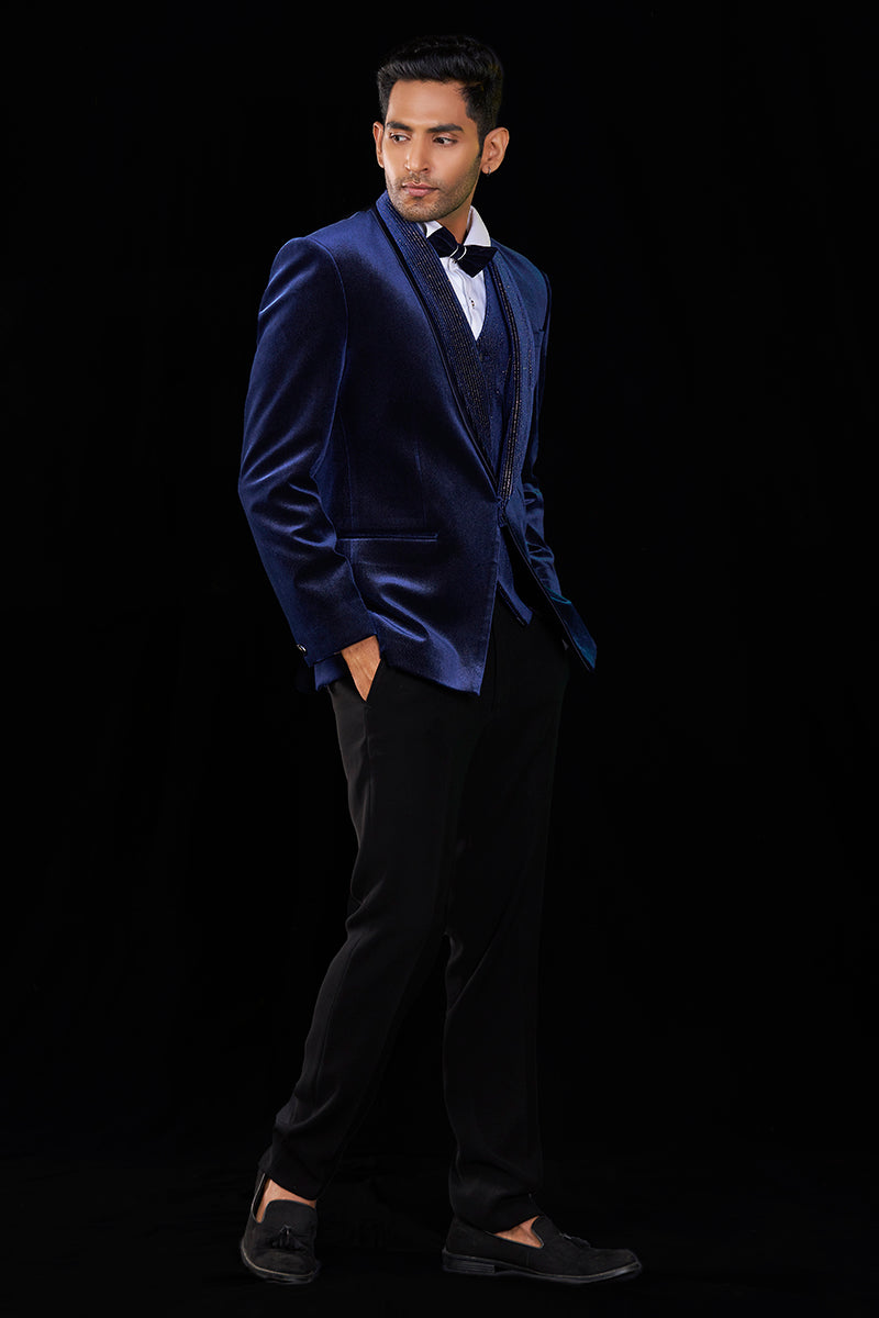 Blue Velvet Three Piece Suit