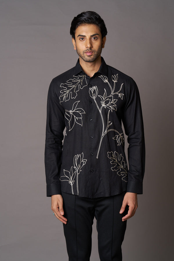 Floral Embroidered shirt