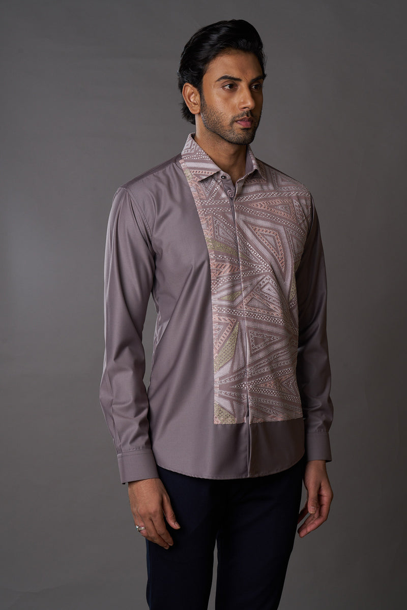 Blended Fabric Shirt