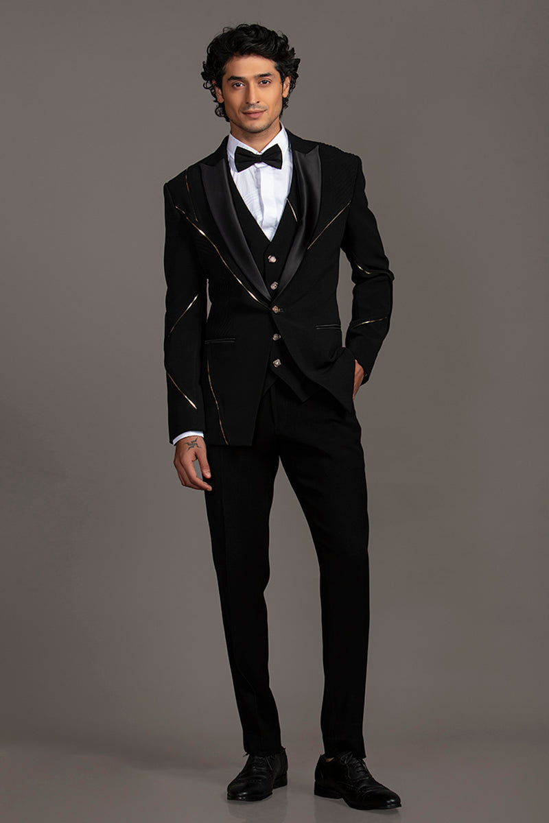 BLACK GOLDEN RUN 3 PCS SUIT