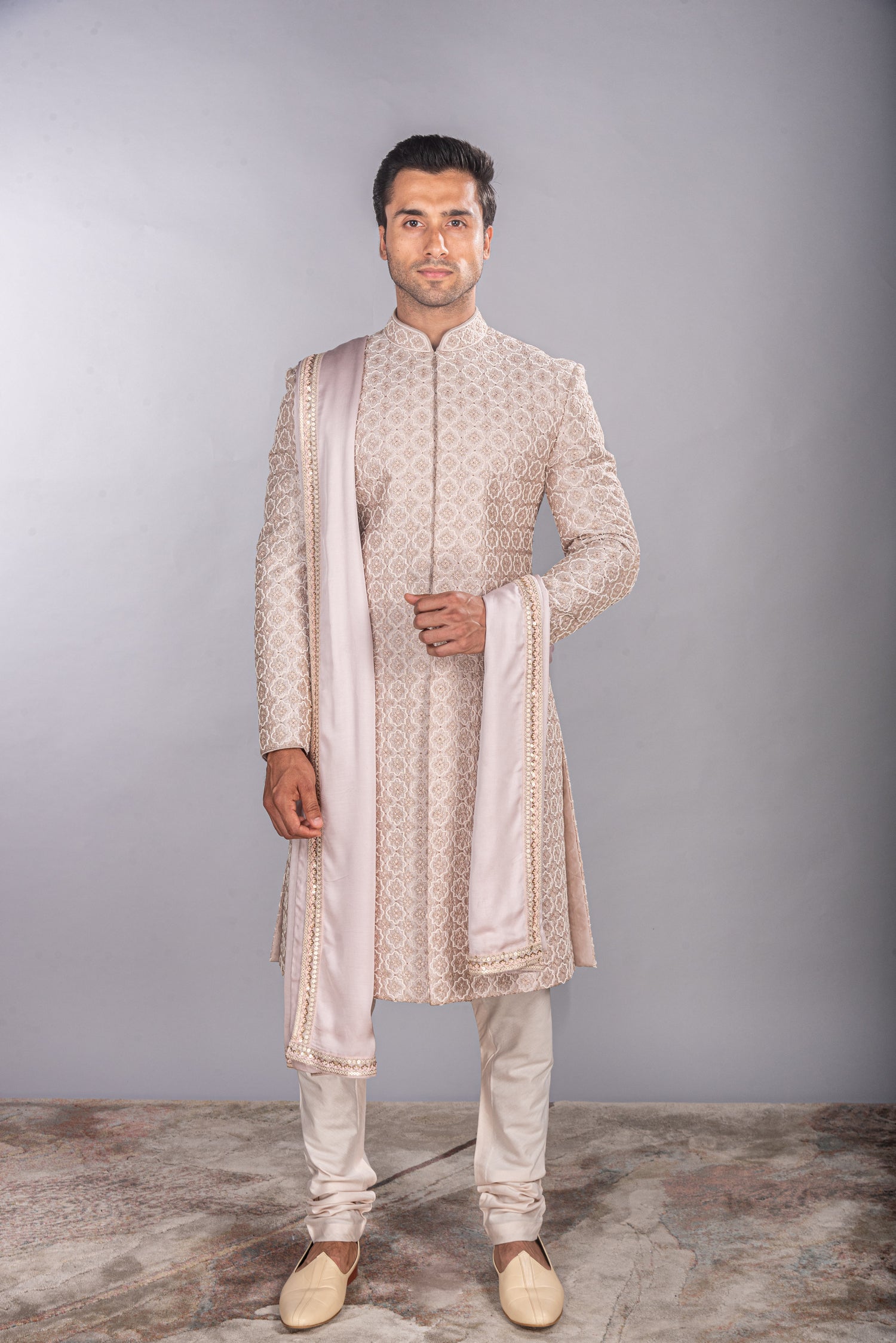 Light Mov Silk Sherwani – Telon Heritage