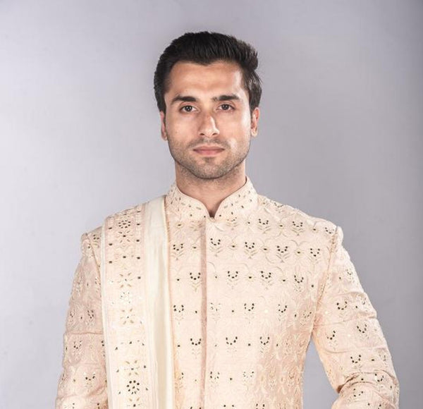 Raw Silk Sherwani