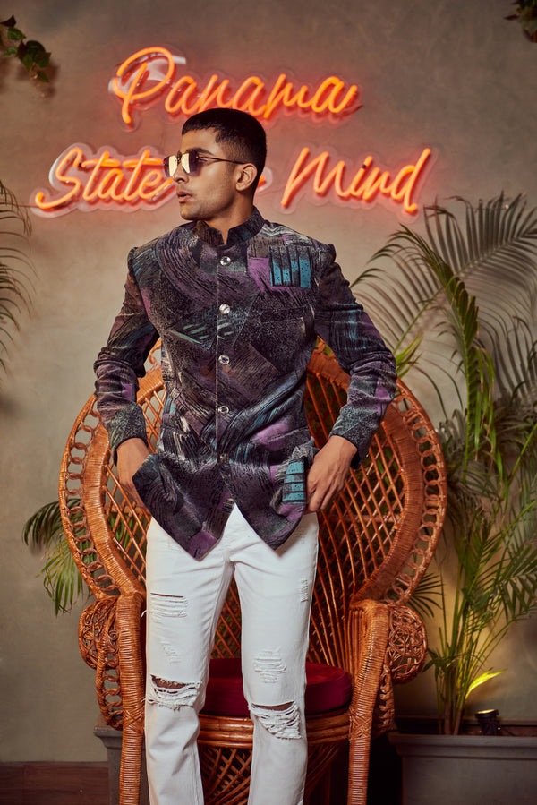 Printed Jodhpuri Jacket