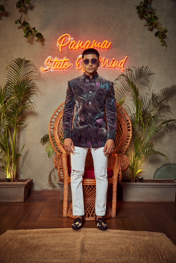 Printed Jodhpuri Jacket
