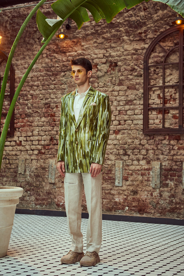 Printed Blazer & Pant Co-ord