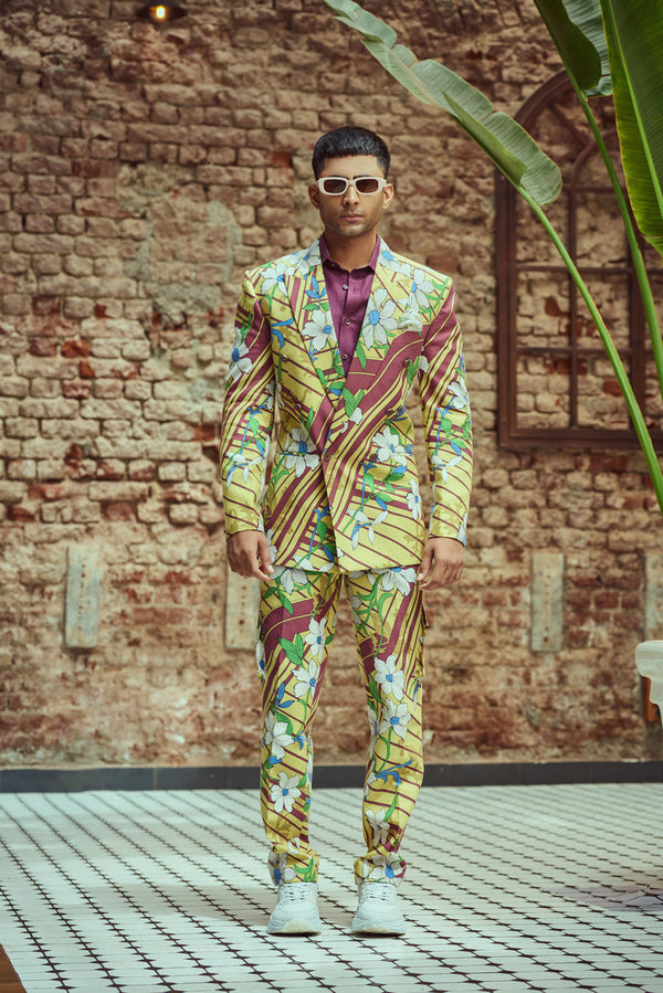 Floral Print Blazer & Pant Co-ord