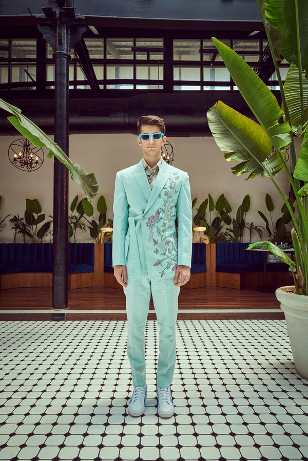 Handpainted Linen Suit