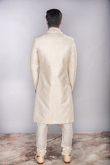 Silk Sherwani Hand Highlighted