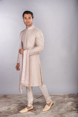 Light Mov Silk Sherwani