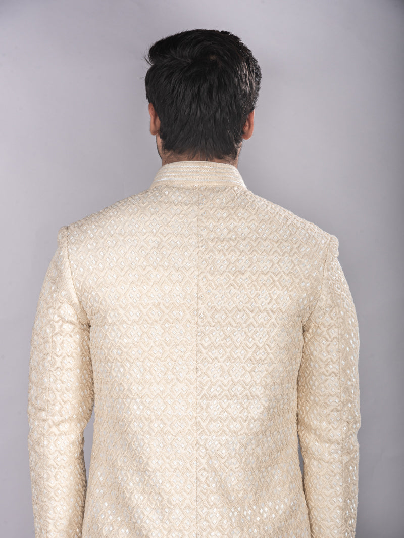 Cream Sherwani