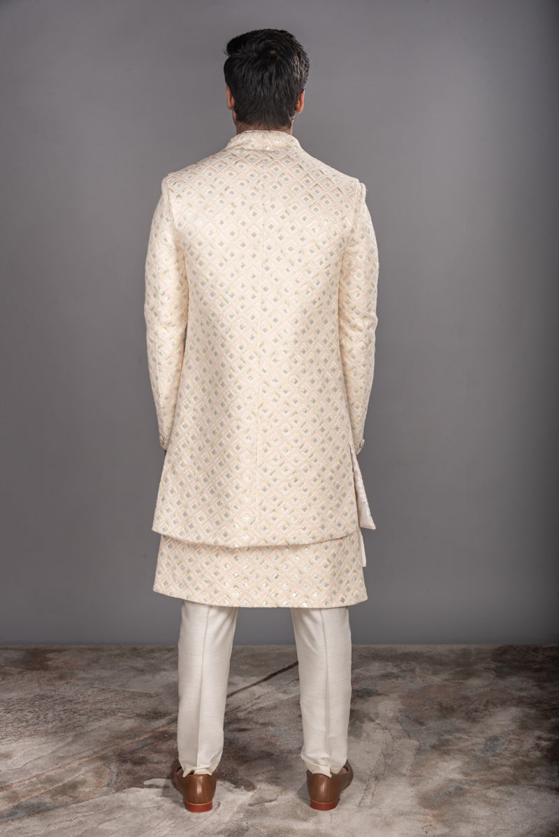 Lucknawi Fabric Sherwani