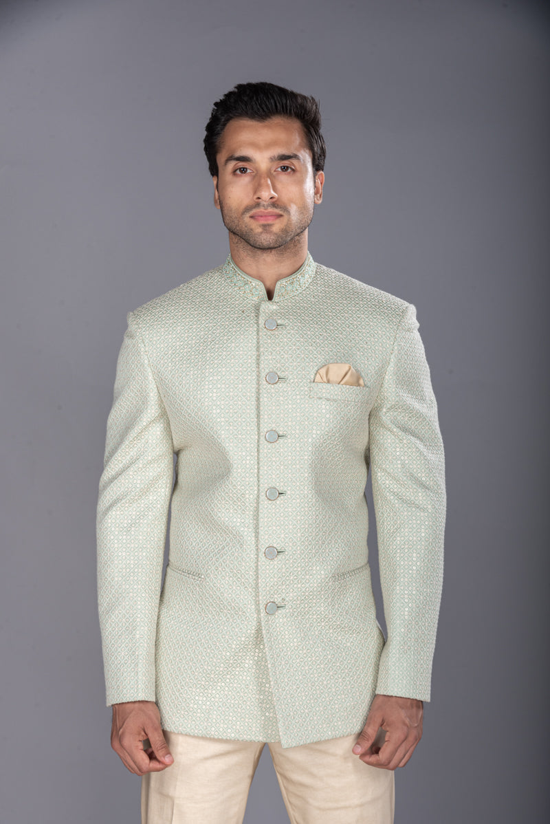 Mint Green Jodhpuri Set