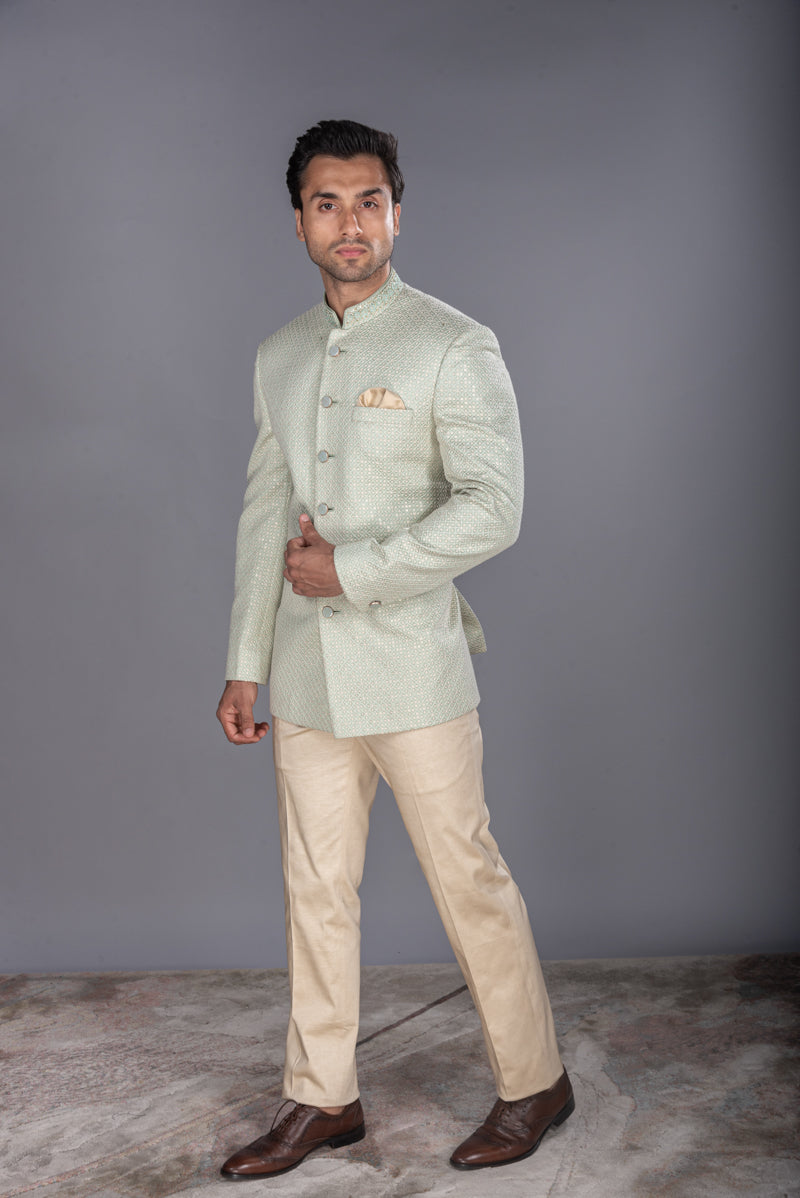 Mint Green Jodhpuri Set