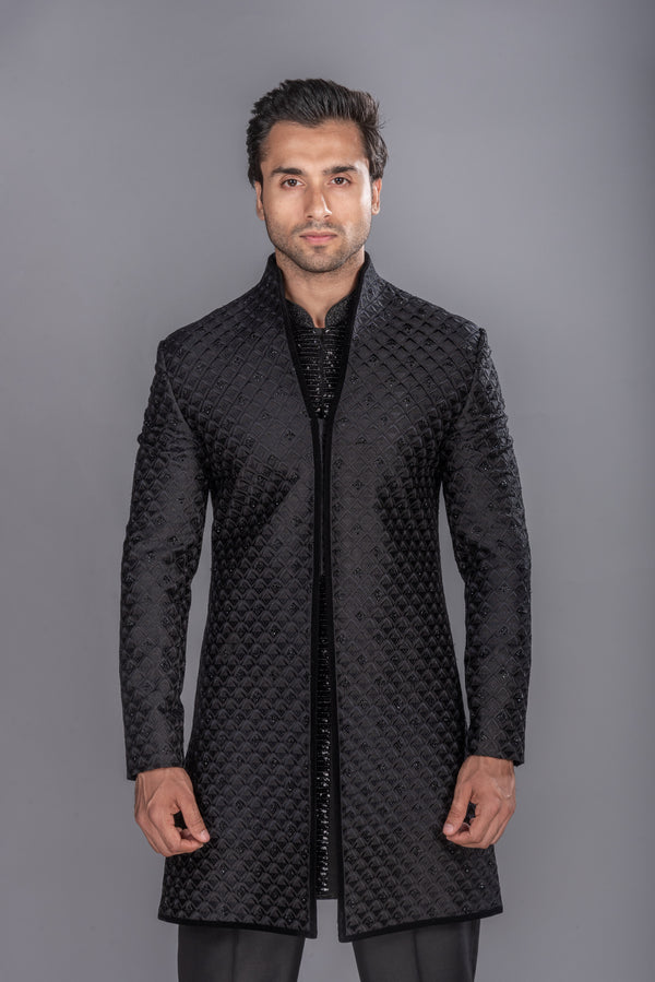 High Neck Geomatric Indo Western