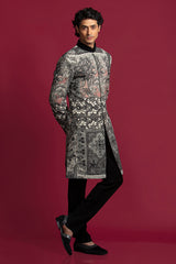 MONO CROME SHERWANI SET