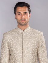 Sage Green Silk Sherwani