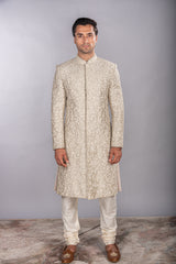 Sage Green Silk Sherwani