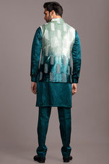TEAL SEAGRID BUNDI SET