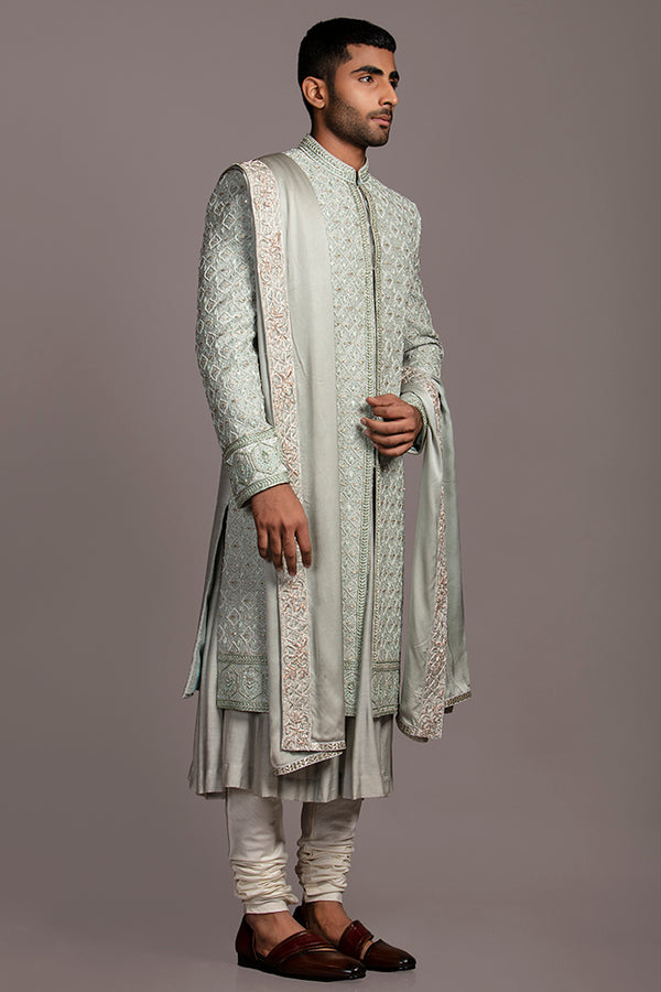 FLORAL GRID SHERWANI