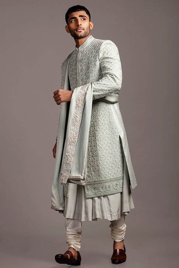 FLORAL GRID SHERWANI