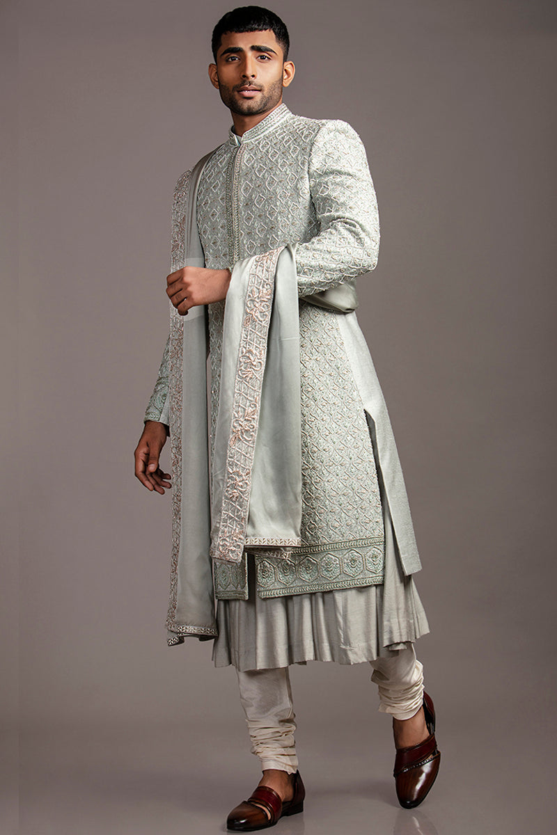 FLORAL GRID SHERWANI