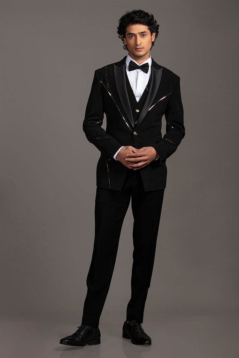 BLACK GOLDEN RUN 3 PCS SUIT