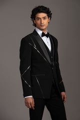 BLACK GOLDEN RUN 3 PCS SUIT