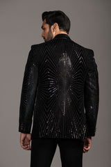 BLACK SEQUENCE 3 PCS SUIT