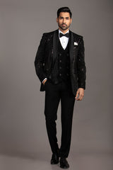 BLACK SEQUENCE 3 PCS SUIT