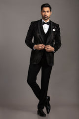 BLACK SEQUENCE 3 PCS SUIT