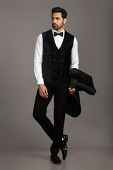 BLACK SEQUENCE 3 PCS SUIT