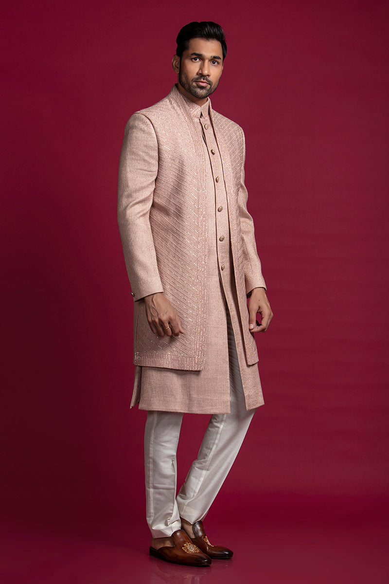 ACHKAN FUSION SHERWANI SET