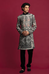 MONO CROME SHERWANI SET