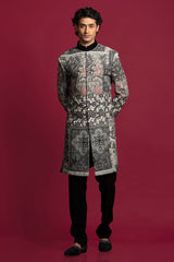 MONO CROME SHERWANI SET