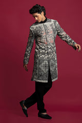 MONO CROME SHERWANI SET